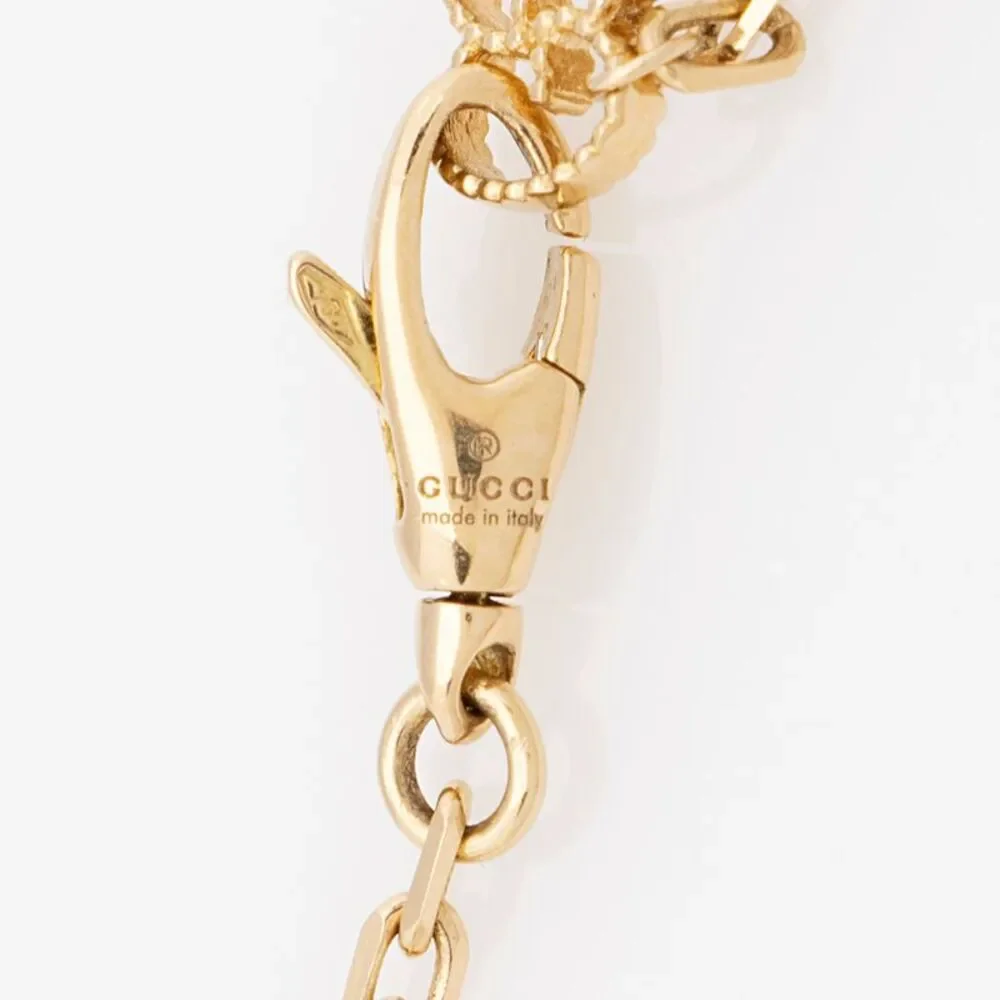 Gucci 18k Gold Diamond Onyx Le Marche Des Merveilles Feline Bracelet - Picture 3 of 6